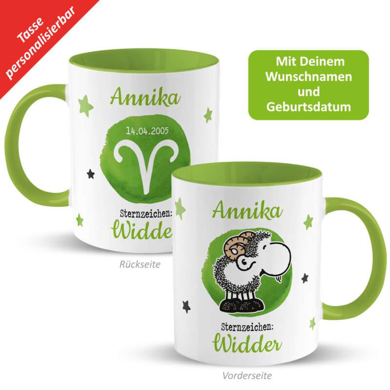 Bild von   tasse mit sternzeichen widdejpg | fotogeschenkideende 🎀 Geschenke mit eigenem Foto Motiv o Text