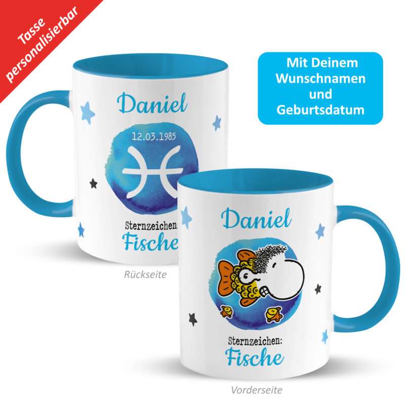 Bild von   tasse mit sternzeichen fischjpg | fotogeschenkideende 🎀 Geschenke mit eigenem Foto Motiv o Text