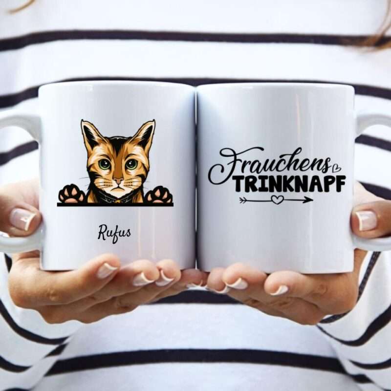 Katzen Portrait - Personalisierte Tasse