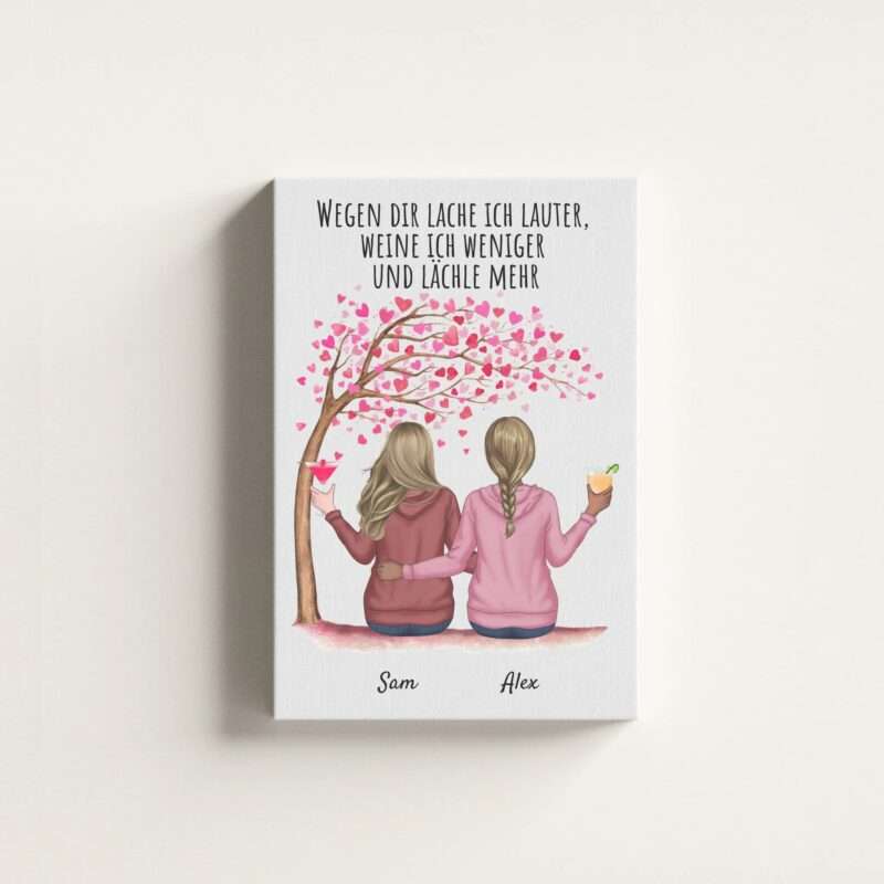 Beste Freundinnen (bis zu 5 Frauen) - Personalisierter Kunstdruck (Poster/Leinwand)