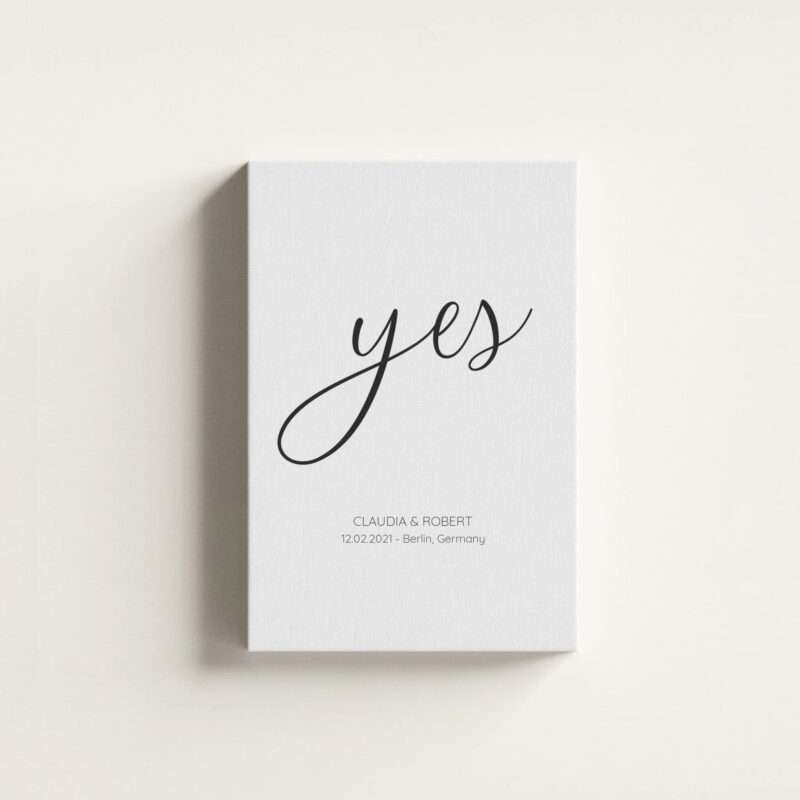 Pärchen "yes" - Personalisierter Kunstdruck (Poster / Leinwand)