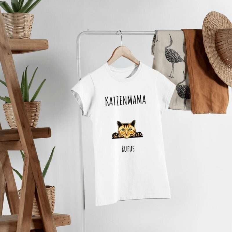 Katzenmama - Personalisiertes T-Shirt