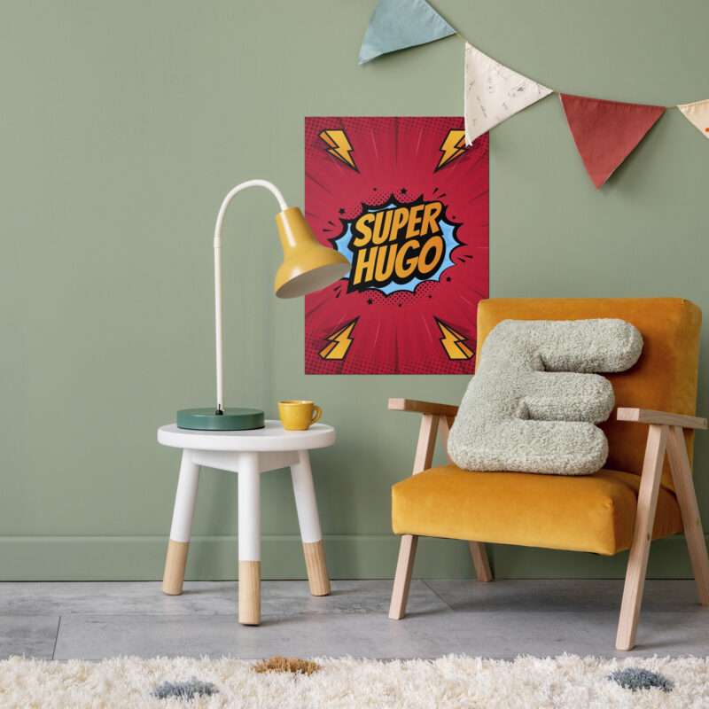 Poster Superheld personalisierbar