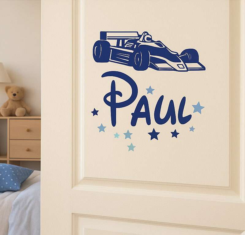 Folie Tür personalisiertes auto mit namen