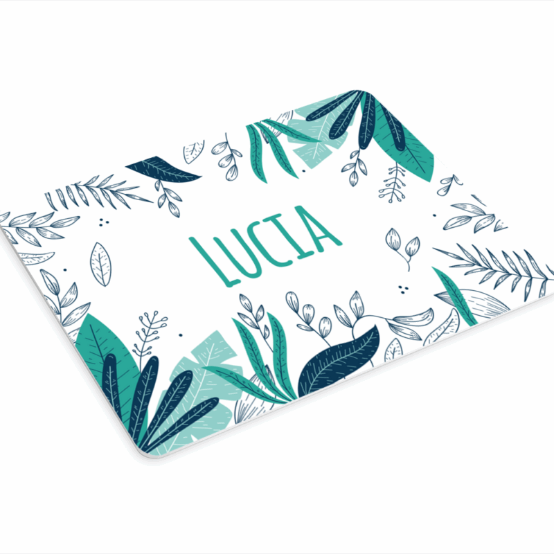 Mousepad mit Namen Personalisierte palmblätter