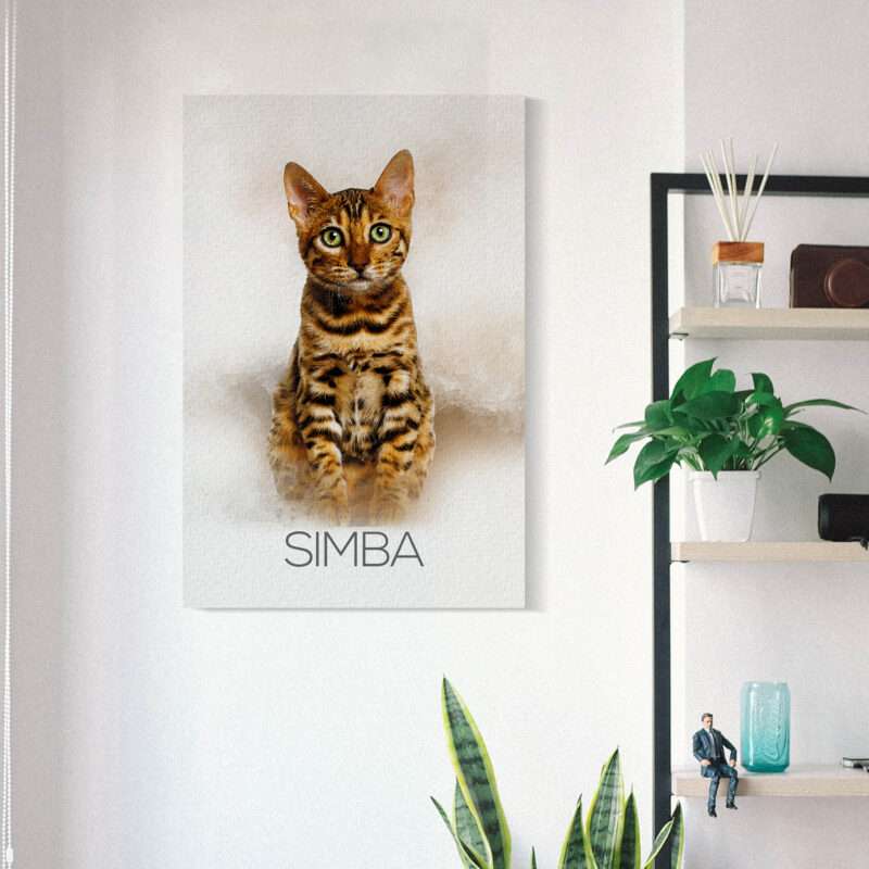 Personalisiertes Leinwandbild Haustier Porträt