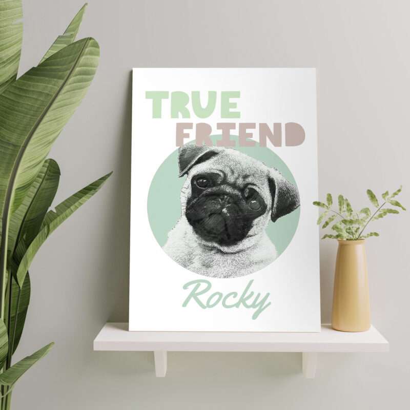 Leinwandbild personalisiert ein echter Freund