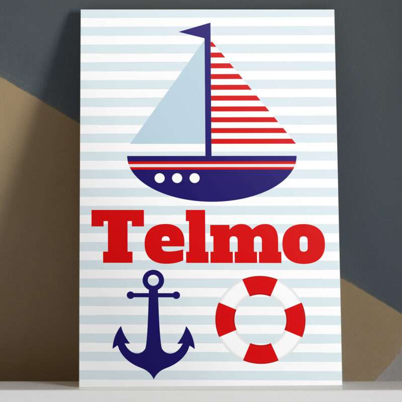 Wandbild Meer Infantil nombre personalisierbar