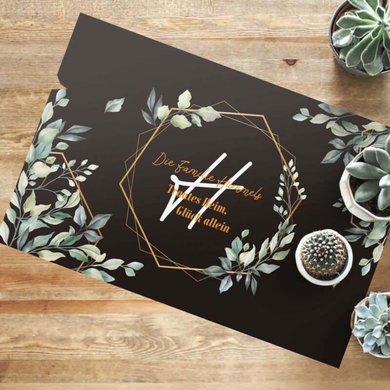 Vinyl Teppich Eingang personalisiertes familienzitat