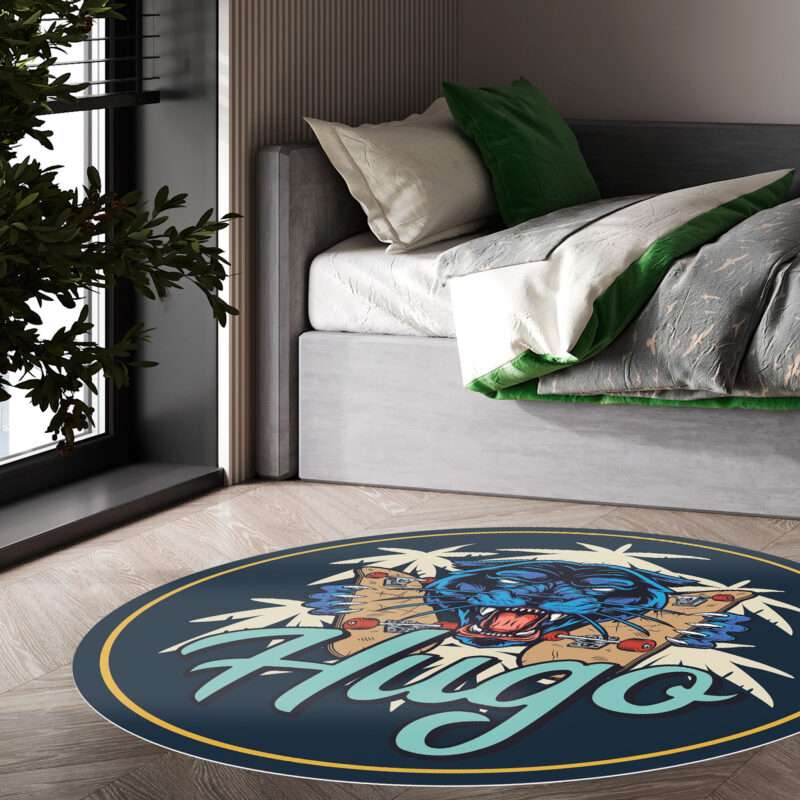 Personalisierter Vinylteppich Panther Design