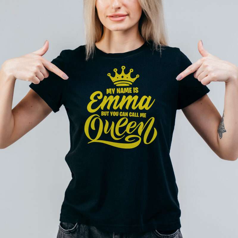 T-Shirt personalisierter Name Call me Queen
