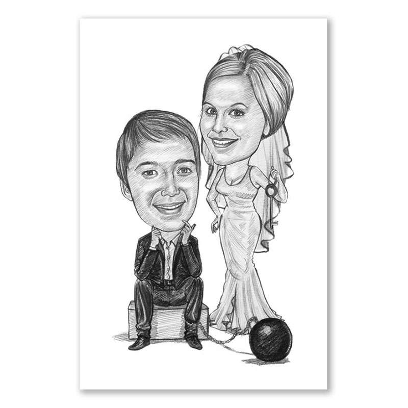 Karikatur vom Foto - Angekettet Pen (ca1002pen)