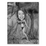 Bild von   karikatur vom foto jane mitjpg | fotogeschenkideende 🎀 Geschenke mit eigenem Foto Motiv o Text