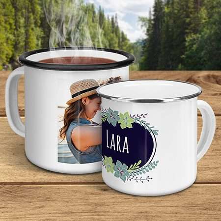 Bild von   emaille tasse bedruckenjpg | fotogeschenkideende 🎀 Geschenke mit eigenem Foto Motiv o Text