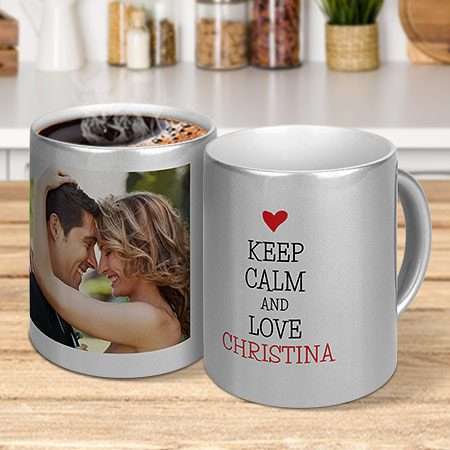 Bild von   fototasse kaffeebecher silbejpg | fotogeschenkideende 🎀 Geschenke mit eigenem Foto Motiv o Text