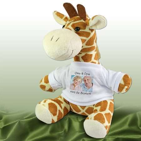 Bild von   kuscheltier giraffe mit fotojpg | fotogeschenkideende 🎀 Geschenke mit eigenem Foto Motiv o Text
