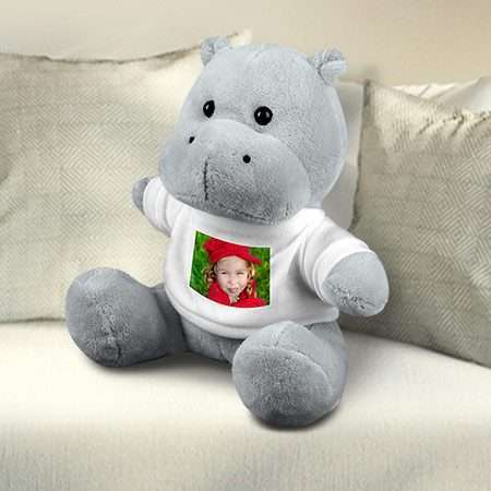 Bild von   kuscheltier nilpferd mit fotjpg | fotogeschenkideende 🎀 Geschenke mit eigenem Foto Motiv o Text