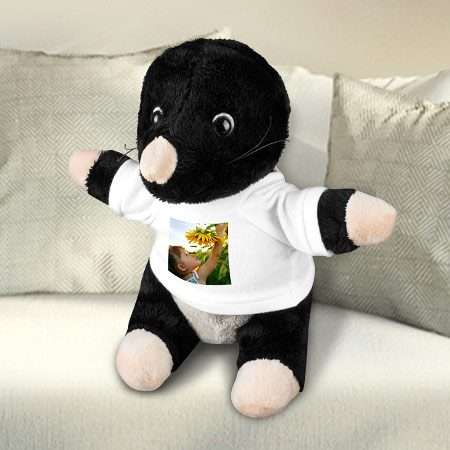 Bild von   kuscheltier maulwurf mit fotjpg | fotogeschenkideende 🎀 Geschenke mit eigenem Foto Motiv o Text