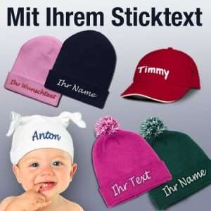 Mütze mit Namen besticken