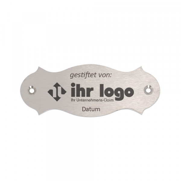 Bild von   bankschild aus edelstahl gravjpg | fotogeschenkideende 🎀 Geschenke mit eigenem Foto Motiv o Text