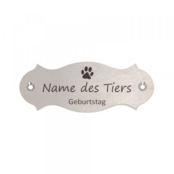 Bild von   tierschild aus edelstahl gravjpg | fotogeschenkideende 🎀 Geschenke mit eigenem Foto Motiv o Text