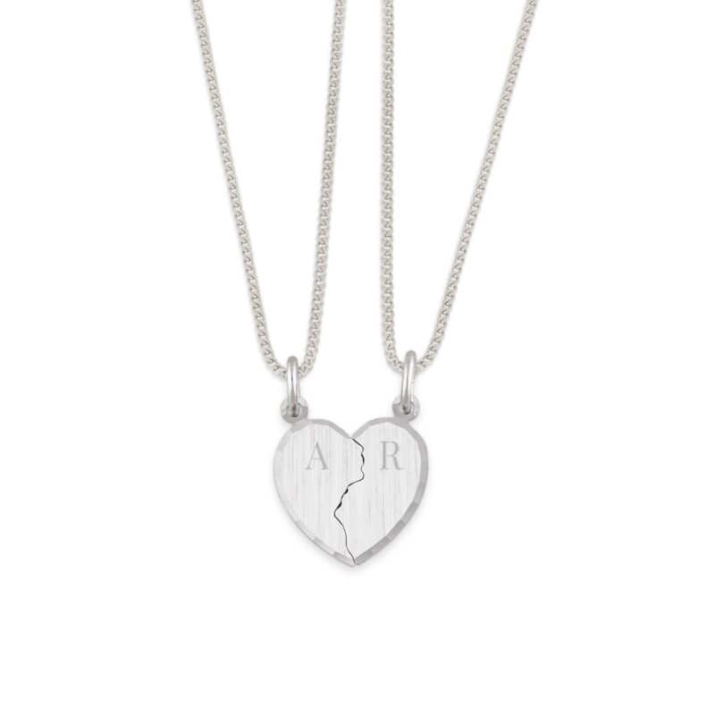Bild von   partnerketten silber  herzhjpg | fotogeschenkideende 🎀 Geschenke mit eigenem Foto Motiv o Text