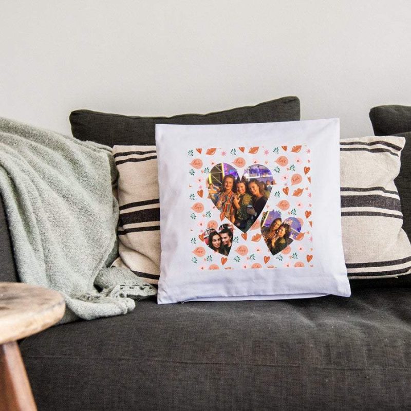 Bild von   liebeskissen weiss mit fuejpg | fotogeschenkideende 🎀 Geschenke mit eigenem Foto Motiv o Text