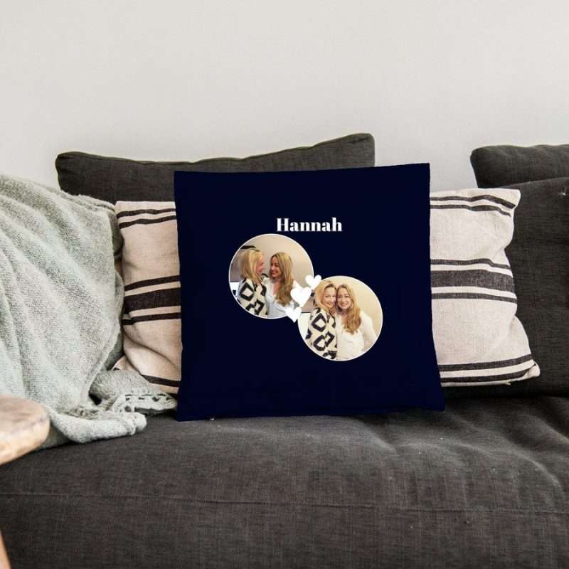 Bild von   liebeskissen schwarz mit fjpg | fotogeschenkideende 🎀 Geschenke mit eigenem Foto Motiv o Text