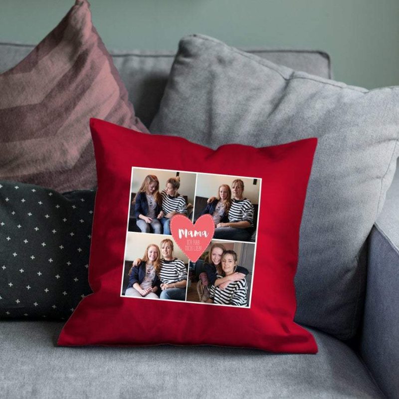Bild von   kissen muttertag rot xcmjpg | fotogeschenkideende 🎀 Geschenke mit eigenem Foto Motiv o Text