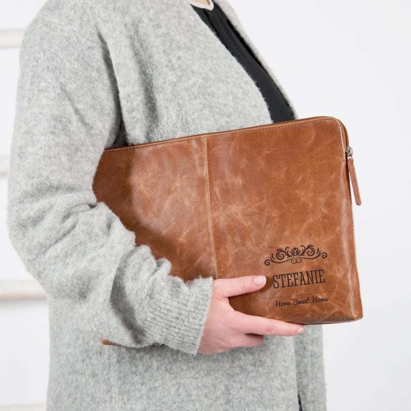 Bild von   laptoptasche leder braun jpg | fotogeschenkideende 🎀 Geschenke mit eigenem Foto Motiv o Text