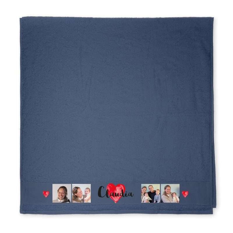 Bild von   badetuch mit foto blaujpg | fotogeschenkideende 🎀 Geschenke mit eigenem Foto Motiv o Text
