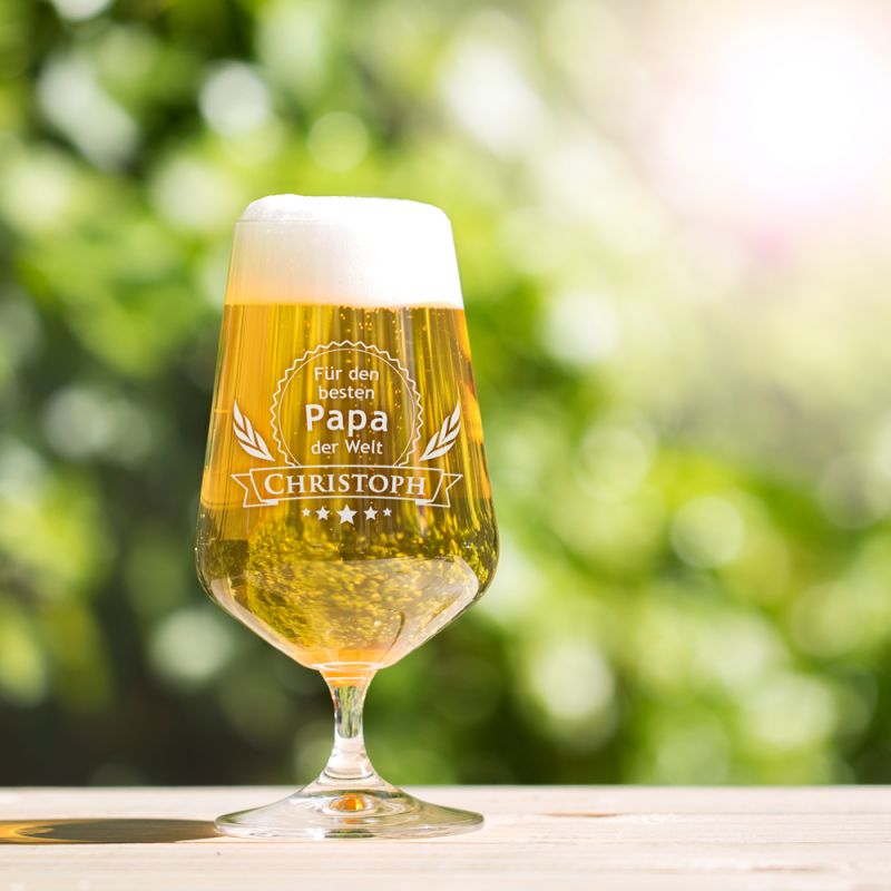 Bild von   bierglas mit gravur bester papjpg | fotogeschenkideende 🎀 Geschenke mit eigenem Foto Motiv o Text