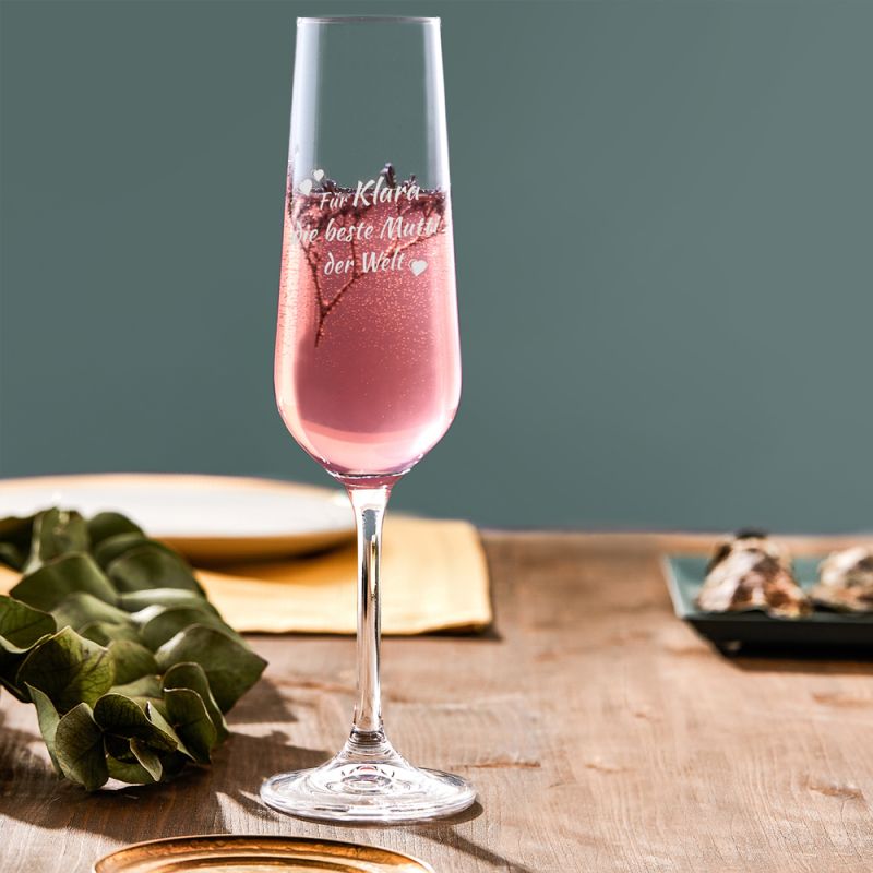 Sektglas mit Gravur - Beste Mutti - Personalisiert