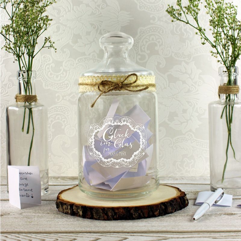 Bild von   bonbonglas mit gravur glueckjpg | fotogeschenkideende 🎀 Geschenke mit eigenem Foto Motiv o Text