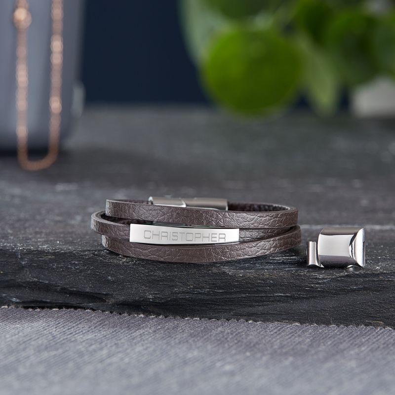 Bild von   herrenarmband mit gravur ledjpg | fotogeschenkideende 🎀 Geschenke mit eigenem Foto Motiv o Text