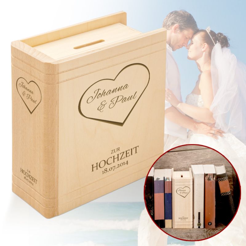 Bild von   spardose buch aus holz zur hocjpg | fotogeschenkideende 🎀 Geschenke mit eigenem Foto Motiv o Text