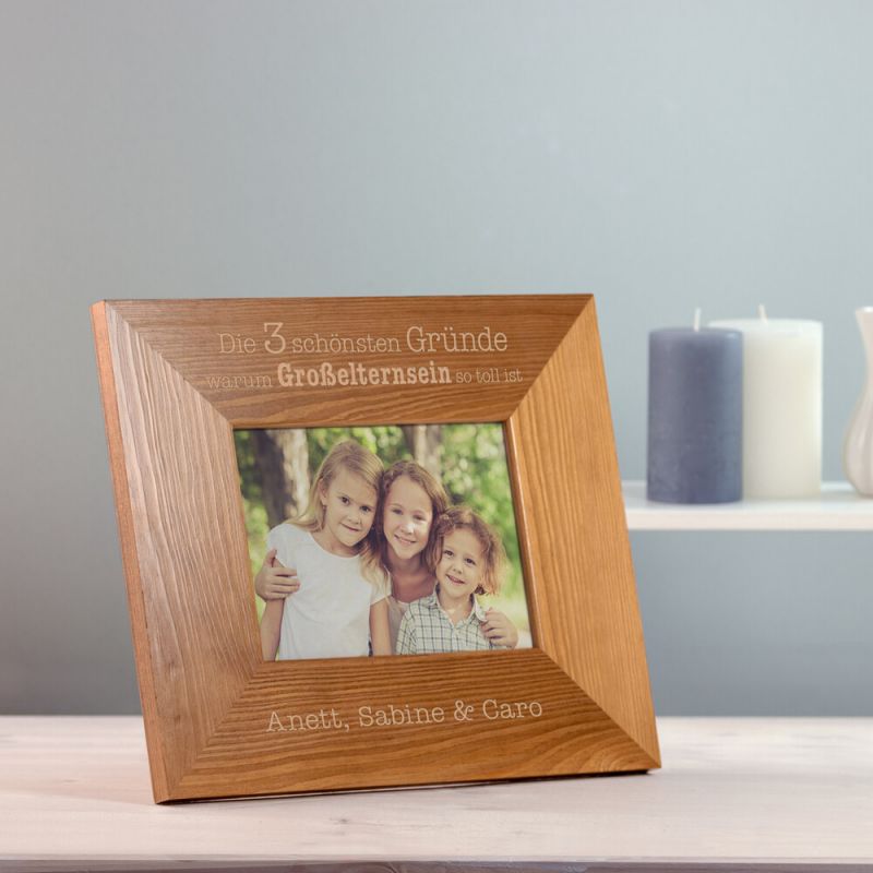 Bild von   bilderrahmen aus holz mit gravjpg | fotogeschenkideende 🎀 Geschenke mit eigenem Foto Motiv o Text