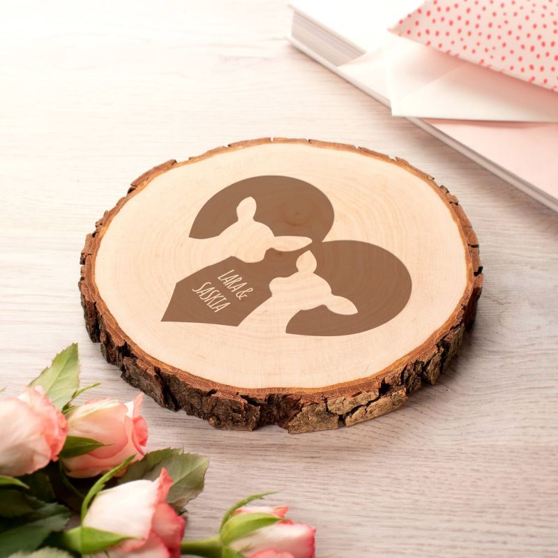 Bild von   baumscheibe mit romantischer gjpg | fotogeschenkideende 🎀 Geschenke mit eigenem Foto Motiv o Text