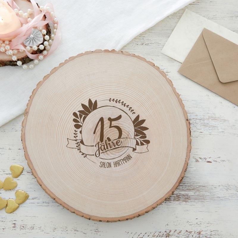 Bild von   riesen baumscheibe mit gravurjpg | fotogeschenkideende 🎀 Geschenke mit eigenem Foto Motiv o Text