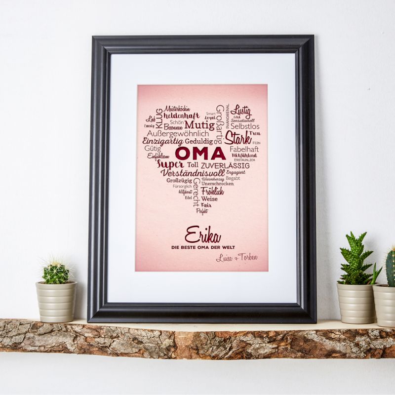 Bild von   wortwolke herz fuer oma persjpg | fotogeschenkideende 🎀 Geschenke mit eigenem Foto Motiv o Text