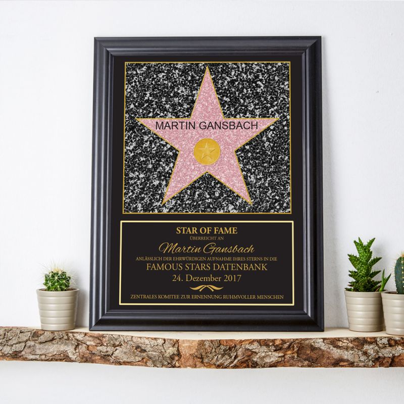 Bild von   star of fame personalisiertejpg | fotogeschenkideende 🎀 Geschenke mit eigenem Foto Motiv o Text