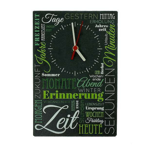 Schieferuhr für die Wand Design Time