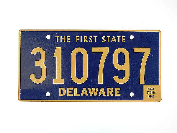 Bild von   us nummernschild delaware thjpg | fotogeschenkideende 🎀 Geschenke mit eigenem Foto Motiv o Text