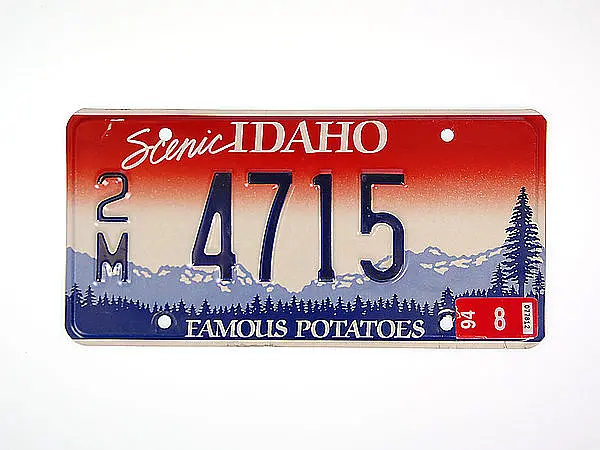 Bild von   us nummernschild idaho famoujpg | fotogeschenkideende 🎀 Geschenke mit eigenem Foto Motiv o Text