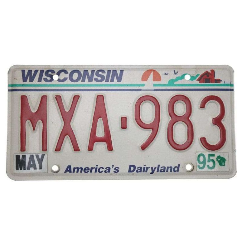 Bild von   us kennzeichen wisconsin orijpg | fotogeschenkideende 🎀 Geschenke mit eigenem Foto Motiv o Text