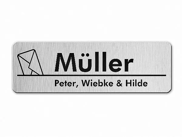 Bild von   aluminium namensschild fuer dejpg | fotogeschenkideende 🎀 Geschenke mit eigenem Foto Motiv o Text