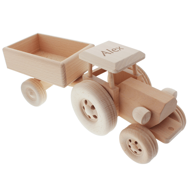 Bild von   traktor aus holz mit namens grpng | fotogeschenkideende 🎀 Geschenke mit eigenem Foto Motiv o Text