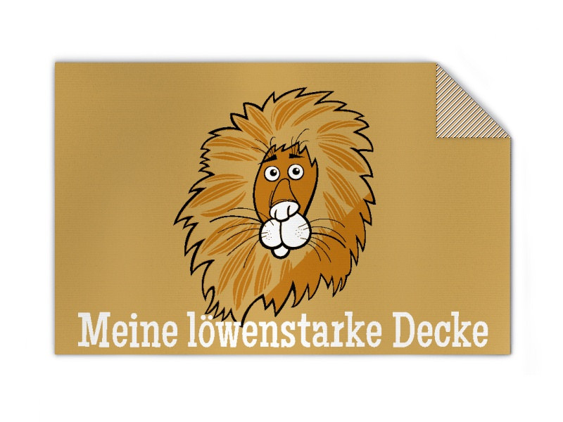 Kinder Strickdecke Löwe