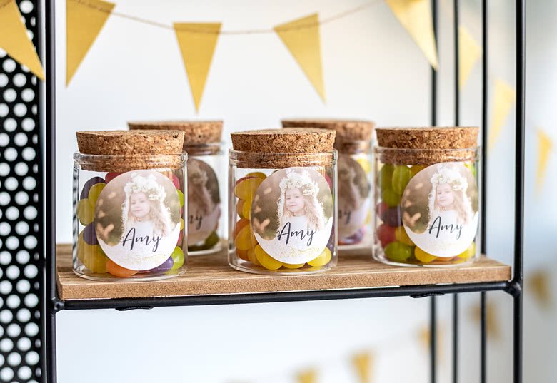 Bild von   set glaeser mit korkdeckel runjpg | fotogeschenkideende 🎀 Geschenke mit eigenem Foto Motiv o Text