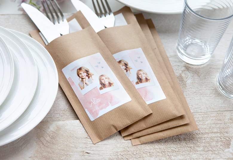 Bild von   besteckbeutel kraftpapier braujpg | fotogeschenkideende 🎀 Geschenke mit eigenem Foto Motiv o Text